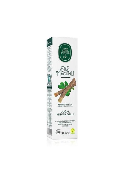 Eyüp Sabri Tuncer 3-PIECE TOOTH PASTE MISVAK EXTRACT 90 ML GLOSSY OUTSIDE AND FULL DAY FREEZE