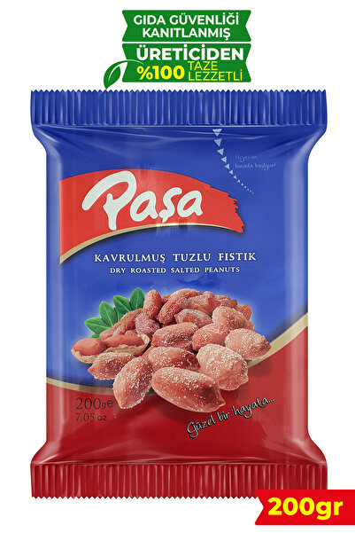 Paşa Kuruyemiş Kavrulmuş Tuzlu Yer Fıstığı 200 gr (1. KALİTE)