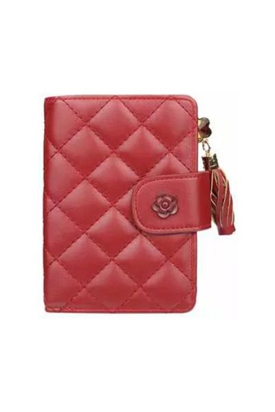 Generic Women's wallet with multiple compartments - red