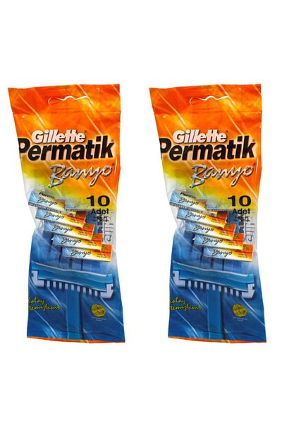 Gillette Permatic Bath 10 Bags X 2 Pieces