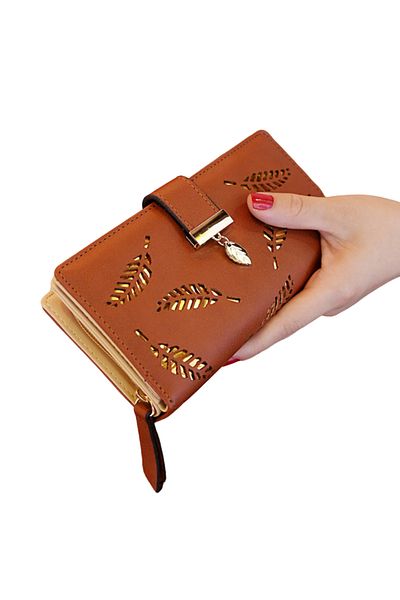 Generic Women's Wallet - Leaf - Caramel