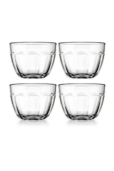 Parfait 4-Piece Elegant Design High Quality Glass Bowl Set Clear 550ml