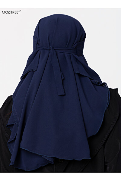 MOiSTREET Niqab Wool Chiffon Blue