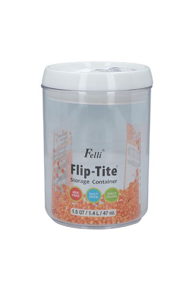 Felli Flip-Tite Storage Container Clear 47oz