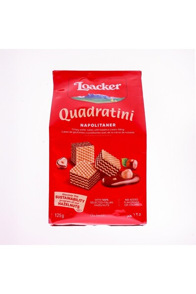 Loacker Quadratini Napolitaner Gofret 125 Gr