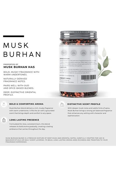 AWAFI MILL Musk Burhan | Natural Musk Blend - (Bottle of 100 gram / 3.5 Oz)