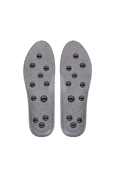 zenifique Set of 2 Zenifique Insoles, Inserts with Magnets for Acupressure and Massage, Gray, Size 35