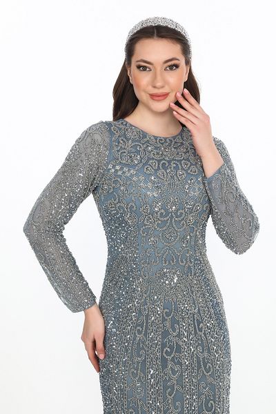 GATSBYLADY LONDON Laila Maxi – Sky Blue Modest Evening Gown