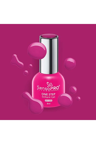 SensoPRO Milano Oja semipermanentă cu gel strălucitor într-un singur pas 8ml, Get Rich #14