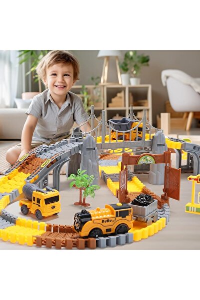 Smart Vibe Construction FunTrack Vehicle Circuit Track Set, 178 Pieces