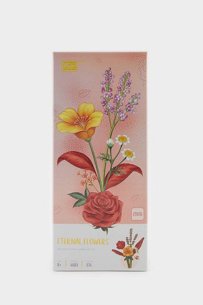 NillyToys Lz4603 Loz Colorful Flower Bouquet Flower Blocks 574 Pieces