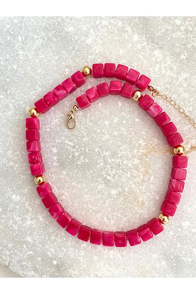 By Selen Suyolcu Bone Cube Bead Necklace