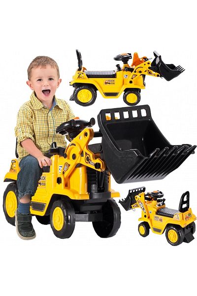 Smart Vibe Premergator Multifunctional Olita si Buldozer 2 in 1 cu Volan, Claxon si Schimbator de Viteze, Giant