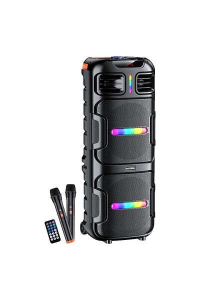 KAKU Boxa Portabila cu Microfon, Kaku Model 12101 Wireless BT 5.2, 60W, 4500mAh, LED Display, Ambient RGB