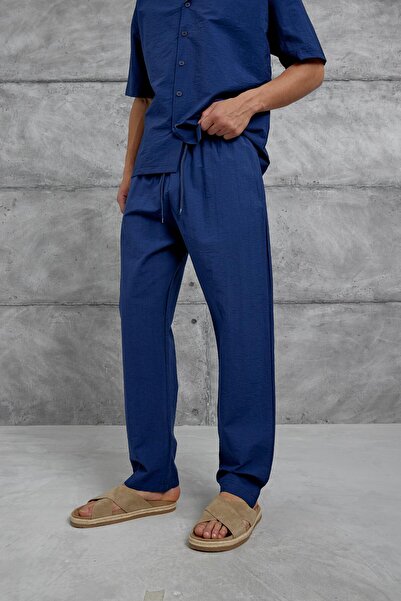 NOMARC Темно-синій комплект нижньої та верхньої білизни з парашутної тканини Mrk