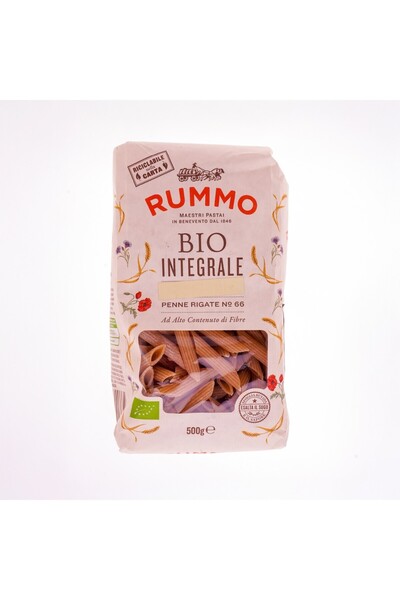 Rummo Bio Integrale Kepekli Penne Rigate No 66 500 Gr