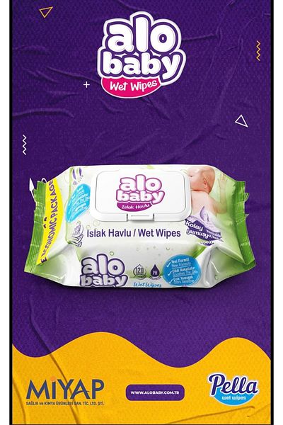 Alobaby Ekopack Wet Towel 120Pcs - 12 X 120Pcs 1440 Pieces