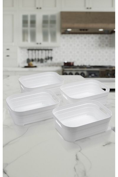 Nesto Home Σετ 4 Καλάθι Πολλαπλών Χρήσεων Χωρίς Κάλυμμα 4x2,8 λίτρα