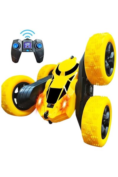 indiggo Masinuta cu Telecomanda StuntRaceCar, Vehicul Off-Road cu Tractiune 4x4, Iluminare LED