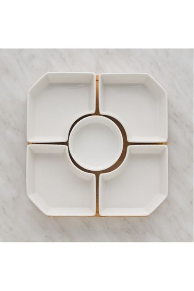 HomeVibes Platou decorativ cu patru foi