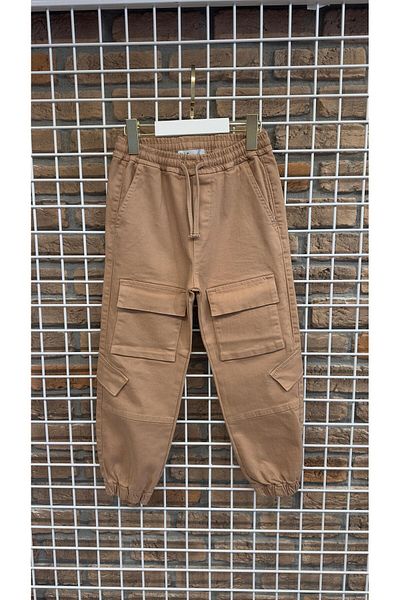 markamodi Special Design Unisex Cargo Pocket Pants with Elastic Waist