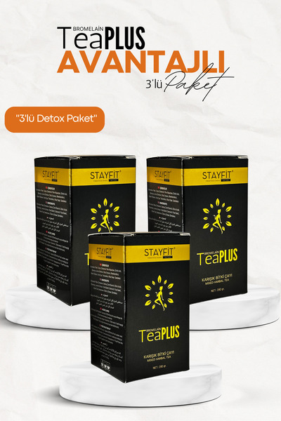 STAYFİT 3 Pieces of 135 Days Bromelain Extract Tea 840 Gr