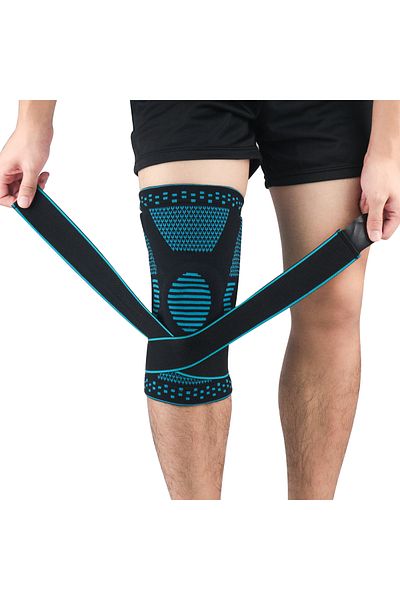 zenifique Zenifique Knee Pads, With Metal Springs And Silicone Pad, Blue, Size M