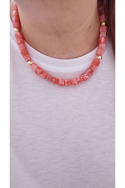 By Selen Suyolcu Bone Cube Bead Necklace
