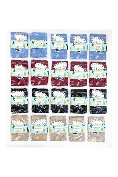 OEM Long apron with neck strap and side straps, red, for children