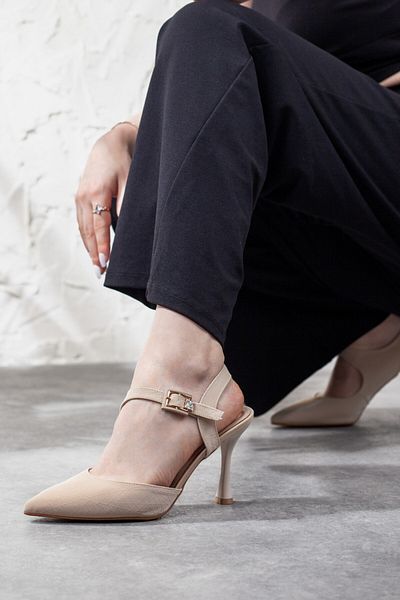 Adım Adım Women's Thin Heeled Ankle Belted Heeled Shoes