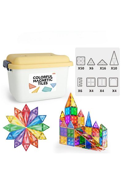 OEM Ultimate Edition Educational Magnetic Set, 120 Pieces, Wheels, Box Included, Creative For Kids