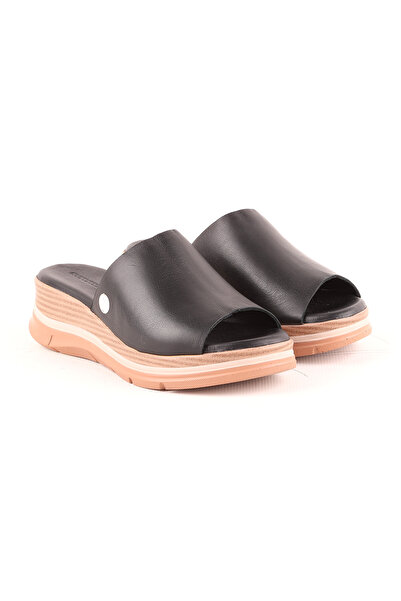 Mammamia 1495 Hakiki Deri Kadın Terlik – Ortopedik, Rahat Ve Şık Düz Topuklu Yazlık Terlik