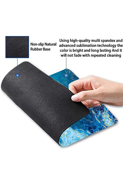 COOYA Mouse Pad,Office Desk Mat 11.8" ×9.8",with Non-Slip Rubber Base for Office,Color Mixed Marble