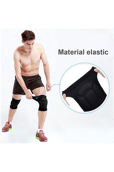 zenifique Set of 2 Knee Pads with Protective Sponge, Universal Size, Zenifique, Black