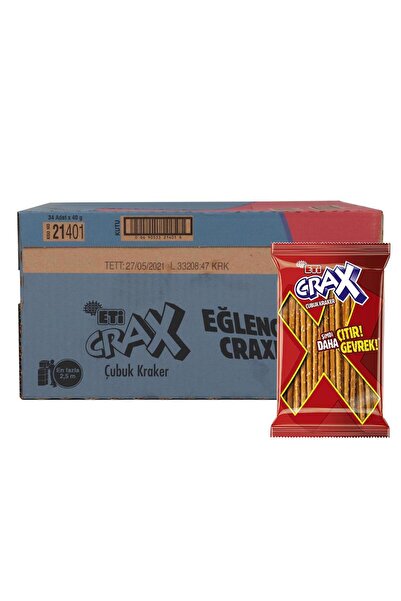 Eti Crax Çubuk Kraker Sade 40 g x 34 Adet