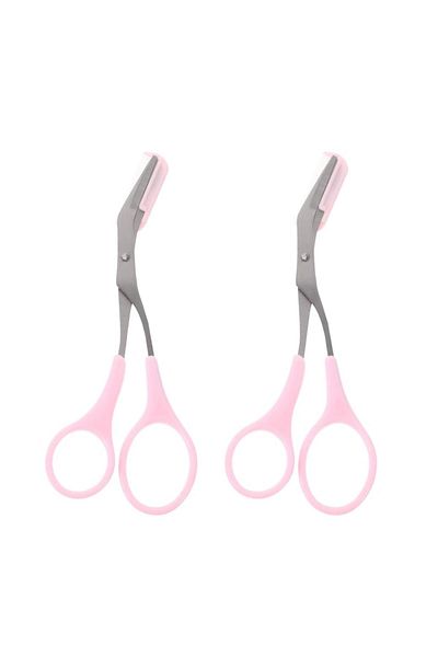 Sprise Set of 2 eyebrow scissors, Stainless steel, Comb design