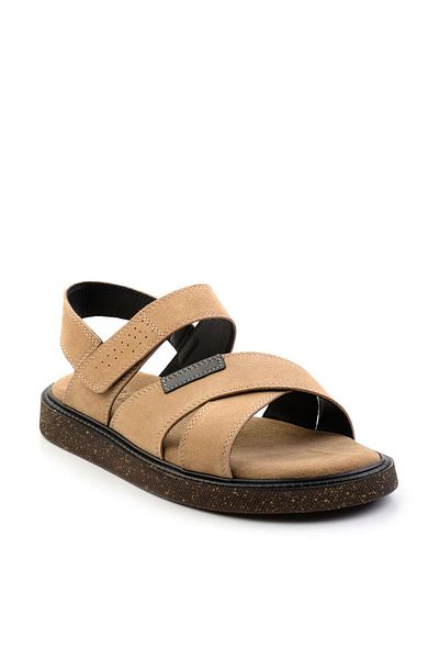 Bambi Sand Leather Men's Sandals E05801030602