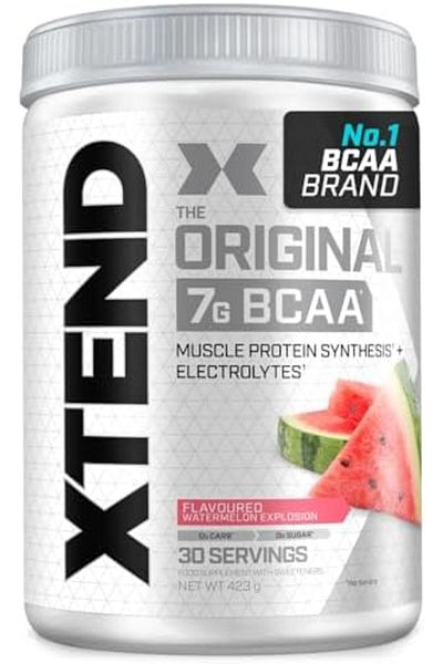 Scivation XTEND Original BCAA Powder Watermelon Explosion 30 Servings | 7g BCAAs Per Serving | Sugar Free Bran