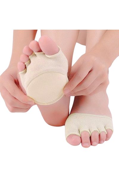 zenifique Set of 2 Foot Protectors, Corn Prevention, With Sponge And Cut-Out Toe, , Beige