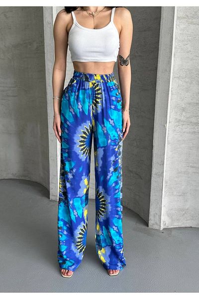 VOLT CLOTHİNG Women's Viscose Fabric Shawl Pattern Palazzo Pants