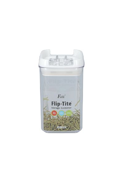 Felli Flip-Tite Square Storage Container Clear and White 400ml