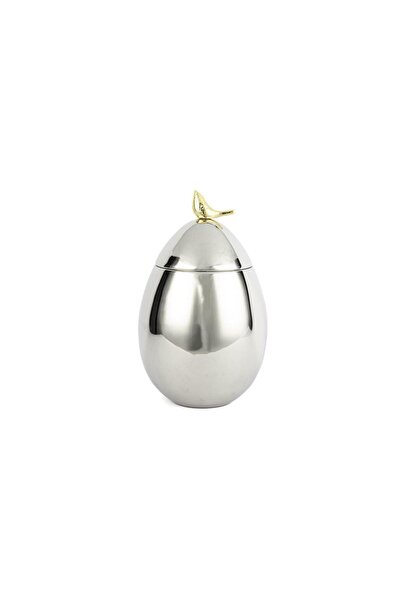 Mikasa Moor Gümüş Gold Kuşlu Metal Kavanoz 16x27cm