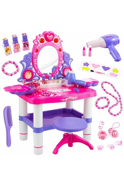 Smart Vibe Makeup Table for Girls, JOLIE CHIC, Mirror, Dryer, Gorgeous Accessories, Sounds and Lights,
