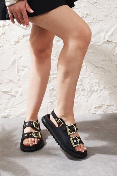 Adım Adım Women's Extra Comfortable Double Buckle Daily Sandals