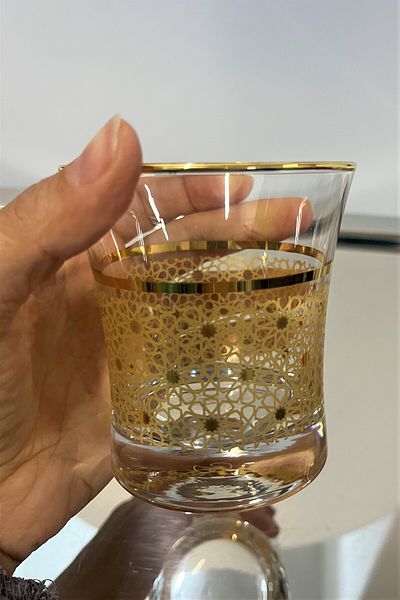 DECOSTYLE Pashabahçe 420014 240 Cc Handwork Decorated Water Cup 6 Li