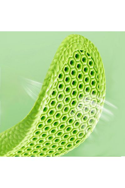 zenifique Set of 2 Orthopedic Memory Foam Insoles, Black/Green, Zenifique, Size 45-46