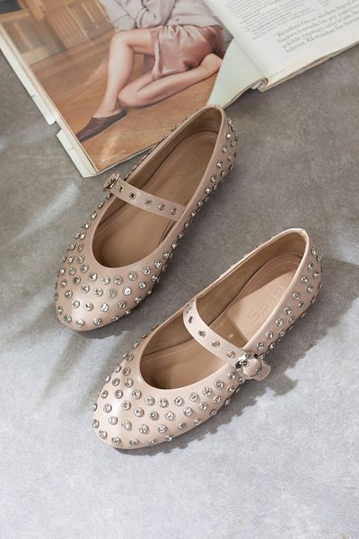 Adım Adım Kadı Stone Detailed Flat Ballerinas