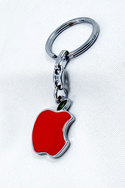 biuti Red Apple Figured Metal Keychain, Gift Keychain