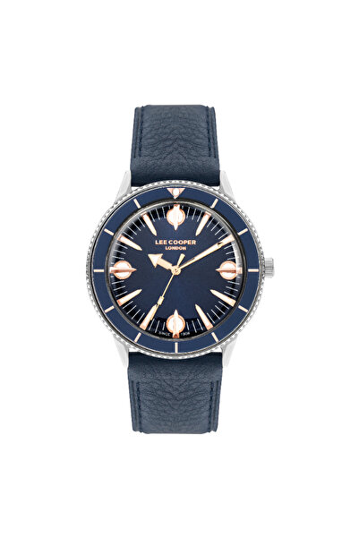 Lee Cooper ساعة رجالية أنالوج بمينا زرقاء - LC08031.390