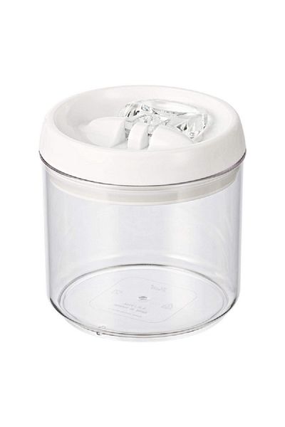 Felli Flip-Tite Cylindrical Food Storage Container Clear and White